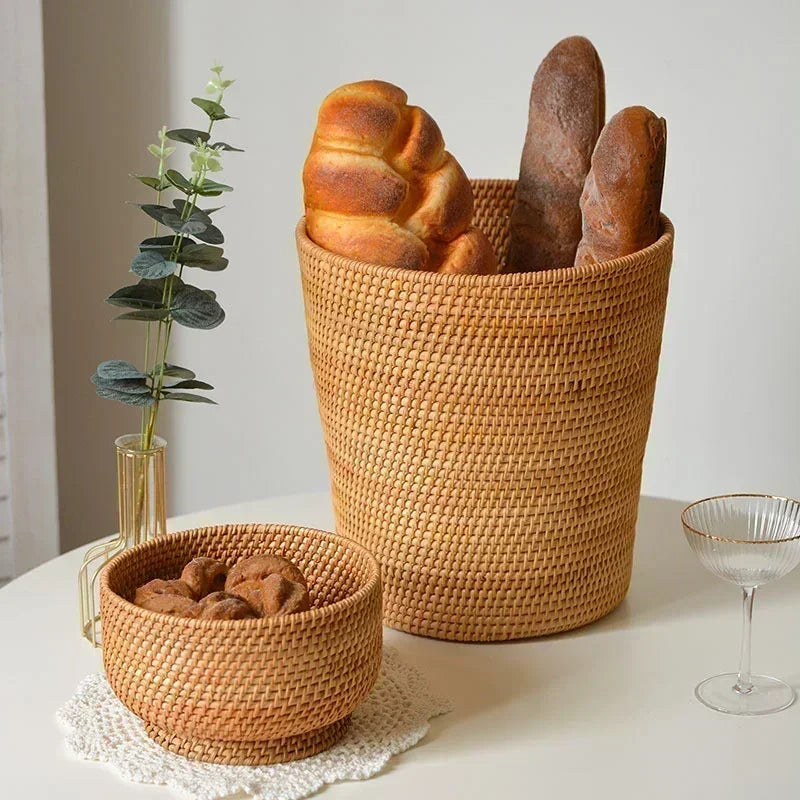 Handwoven Rattan Storage Basket