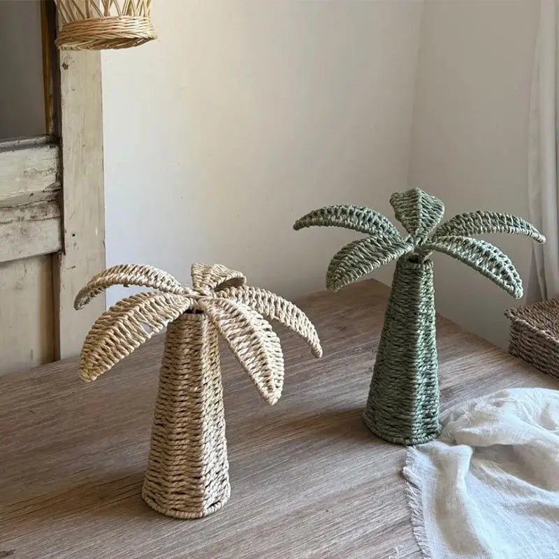 Woven Palm Tree Decor