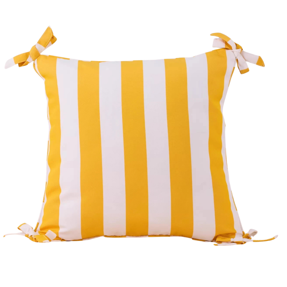 Waterproof Nautical Stripe Knit Cushion Cover – Bow Detail