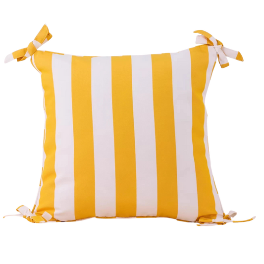 Waterproof Nautical Stripe Knit Cushion Cover – Bow Detail