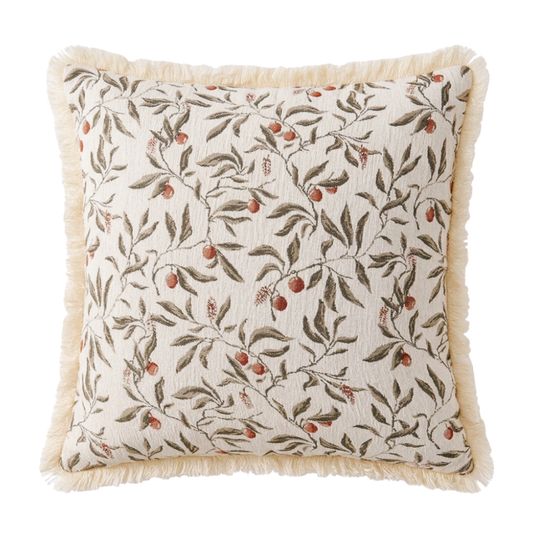 Olive Grove Fringe Cushion Cover