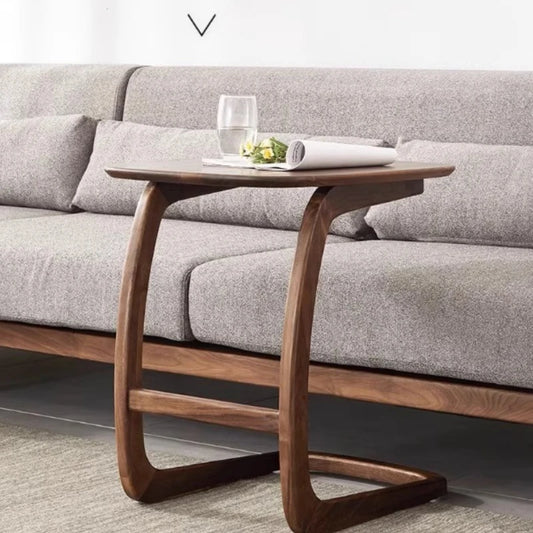 Wabi-Sabi C-Shaped Side Table