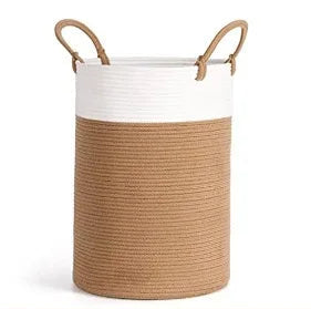 50L Woven Laundry Basket Hamper