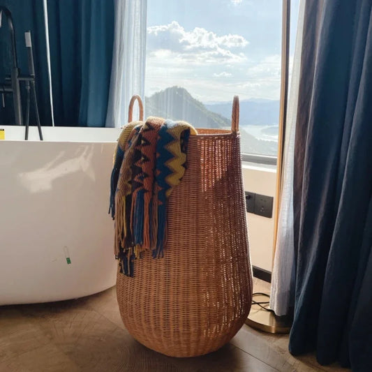 Large Capacity Rattan Storage Basket